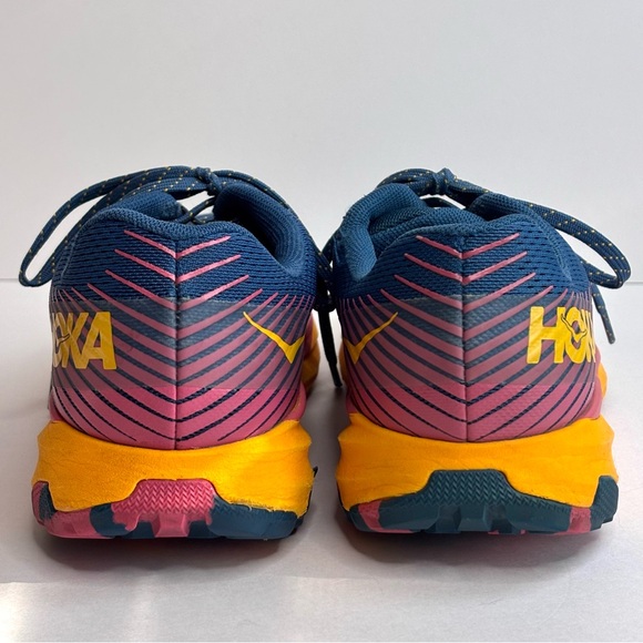 HOKA W Torrent 2 Blue Pink Gold Stripe  Running‎ Shoes Size 10 - Picture 9 of 12